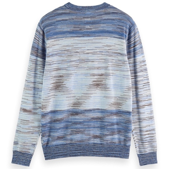 Scotch & Soda Men’s Size XXL Gradient Crew Neck Pullover Sweater Blue Ocean Mist - Picture 2 of 15